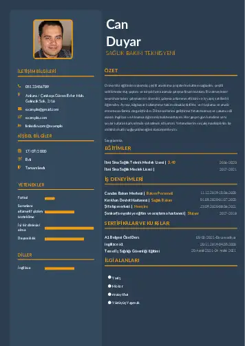 Hasta Bakıcı Cv Örnekleri cv indir